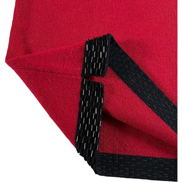 Liz Claiborne Collection 100% Wool Beaded Top Sz M - Picture 3 of 6